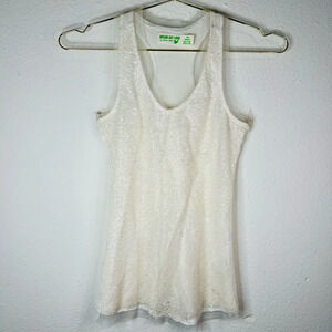 Dream Out Loud by Selena Gomez White Sequined Top Size Medium Work to Weekend
